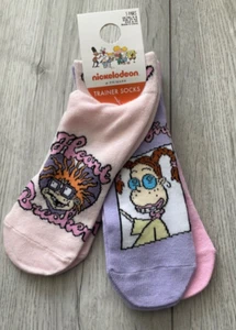 NICKELODEON THE RUGRATS..PAQUETE DE 3 CALCETINES DE ENTRENAMIENTO..TOTALMENTE NUEVOS..TALLA 4-8 - Imagen 1 de 2