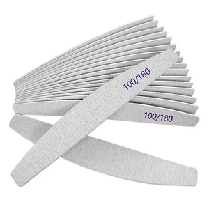 Professional Double-Sided Nail File 100/180 Grit Manicure Pedicure Tool, 12 Pcs - Picture 1 of 7