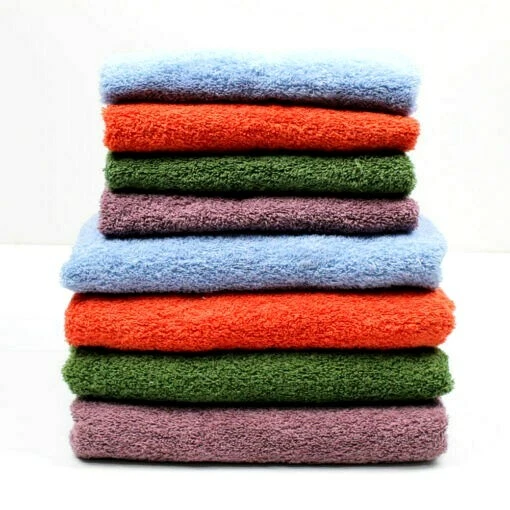 ASCIUGAMANI BAGNO SET 1+1 VISO+OSPITE CON RICAMO TINTA UNITA SPUGNA 100%COTONE - Immagine 1 di 1