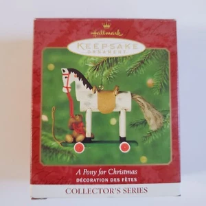 2000 Hallmark Christmas Ornament A Pony For Christmas tercero en serie de coleccionistas - Imagen 1 de 11