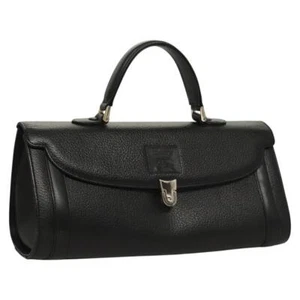 Burberrys Hand Bag Leather Black Auth ep8297 - Picture 1 of 20
