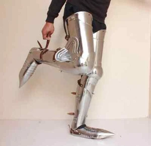 HANDMADE Medieval Steel SCA Leg Guard Costume Description - Picture 1 of 5