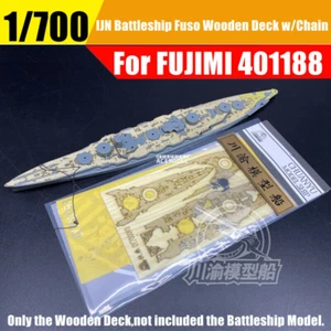 1/700 IJN Fuso 1944 ponte in legno corazzata + foglio mascheramento + catena per FUJIMI 401188 - Foto 1 di 5