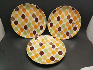 Rachael Ray Little Hoot 8” Salad Dessert Snack Plates Lot Of 3 One Has Light Scr - Picture 1 of 6