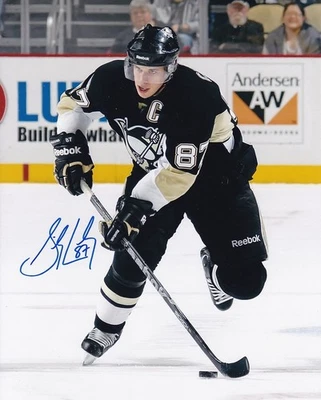 FOTO AUTÓGRAFA FIRMADA POR SIDNEY CROSBY 8X10 PINGÜINOS DE PITTSBURGH Foto 1 de 2