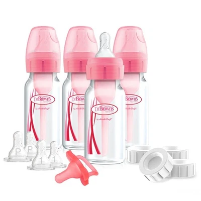 Dr. Brown's SB44001-P3 Breast to Bottle Narrow Feeding Set Pink 4 Ounce - Image 1 of 3