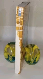 Joe Zimmerman Handblown Glass Pentagon Loop Paperweight Bookends Set Of 2 - Picture 1 of 11
