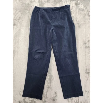 Eddie Bauer Bremerton Fit Mid Rise Slim Straight Stretch Pants Size 12 Navy Blue - Image 1 of 4