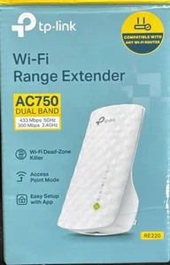 TP-Link RE220 AC750 Wireless Dual Band Wi-Fi Range Extender / Repeater / Booster - Picture 1 of 5