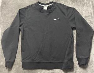 Vintage Nike Side Check Swoosh Sweatshirt mit Rundhalsausschnitt Größe Large verwaschen schwarz - Bild 1 von 7