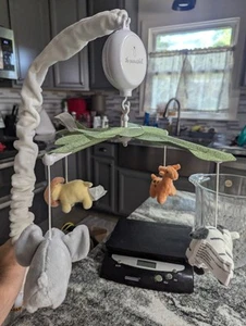 The Peanutshell Safari Animals Musical Crib Mobile for Baby Boys & Girls EUC - Picture 1 of 5