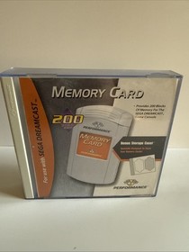 Performance Sega Dreamcast Memory Card 200 Blocks In Original Case