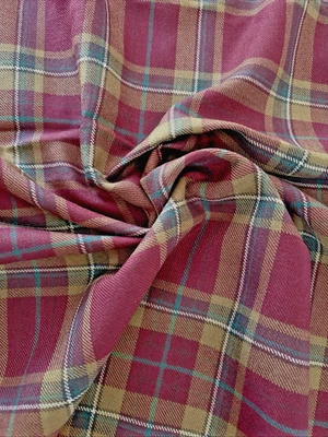 Burgundy & Gold Faux Wool NEW Upholstery Weight Fabric 34"w 6yds~FREE SHIPPING - Image 1 of 4