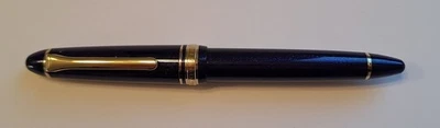 Sailor 1911 Light Shining Blue Gold Trim Fine 14K Fountain Pen - Image 1 of 4