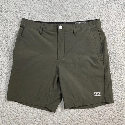 Pantalones Cortos de Caminar Billabong Para Hombres Talla 32 Verde Oliva Jared Híbrido 18" Elastizados Surf Foto 1 de 4