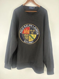 Sudadera Polo Ralph Lauren negra con logotipo para hombre talla 3XB - Imagen 1 de 10
