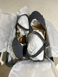 New in the box Ralph Lauren Capricia Woven Cording Platform Grey in size 8.5 - Picture 1 of 7
