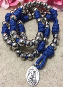 Seven Sorrows Of Mary Chaplet-Paracord Rosary- Mater Dolorosa Medal - Handmade - Picture 1 of 5