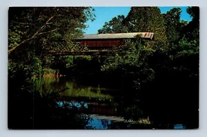 Puente cubierto Riddle's Mill al sur de Talladega Alabama postal sin publicar - Imagen 1 de 2