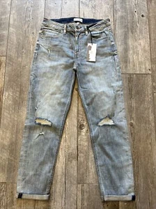 Jeans ajustados Studio azul con puños desgastados talla 29 - Imagen 1 de 6