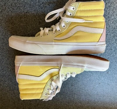 Vans Sk8-Hi Tenis Zapatos Amarillo Azul Pastel Mujer Talla 8.0 Hombres 6.5 Parte Superior Alta Foto 1 de 4