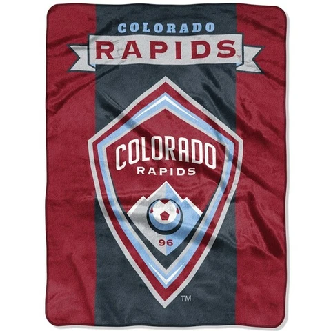 Colorado Rapids Plush 60" by 80" Twin Size Raschel Blanket - MLS Cover
