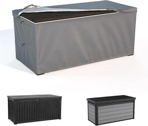 Deck Box Cover, Outdoor Large Storage Box Cover 150 Gallon Deck Box Dust Cover H - Picture 1 of 9