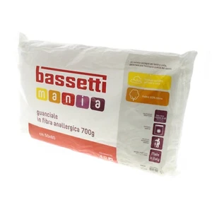 Guanciale Bassetti in 100% cotone imbottitura fibra anallergica cuscino 700 gr - Picture 1 of 7