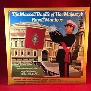 THE MASSED BANDS OF HER MAJESTY'S ROYAL MARINES Live Royal Albert Hall Vinyl LP - Picture 1 of 4