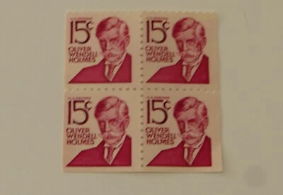 US 4 Block of stamps #1288 - 15¢ OLIVER W. HOLMES 1981 - Image 1 of 2