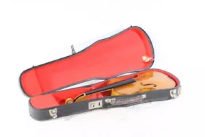 Alte Geige Violine Instrument Viola mit Koffer Etui Geigenkoffer Requisit - Bild 1 von 12