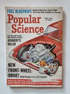 Vintage Popular Science Magazine April 1965 Lee Harvey Oswald FREE SHIPPING - Picture 1 of 2