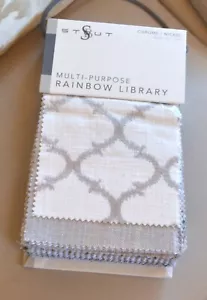 RARE Discontinued Fabric Sample Book Swatches SB Stout Chrome/Nickel #1497 - Picture 1 of 4