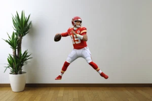 Patrick Mahomes Wall Decal Kansas City Chiefs Sticker Removable Reusable Cling - Picture 1 of 1