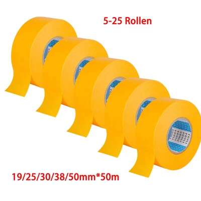 DEPMOG 5-25 rollos de cinta de crepé cinta adhesiva cinta de pintor 19/25/30/38/50 mm*50 m