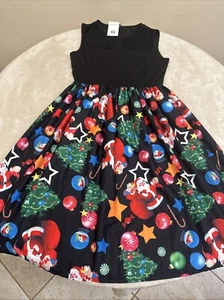 NWT Womans Black CHRISTMAS THEME Fit & Flare Dress Size Large NEW! - Picture 1 of 15