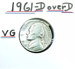 1961 D Jefferson Nickel RPM Error Beautiful Clean Gem Must see Photo's - Picture 1 of 5