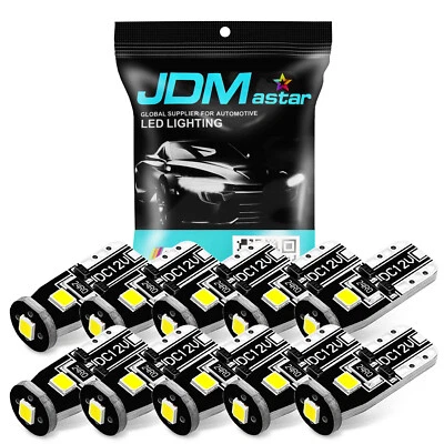 jdm astar 10 T10 192 194 168 LED License Plate Light Bulb 6000K Bright White 194 - Image 1 of 4