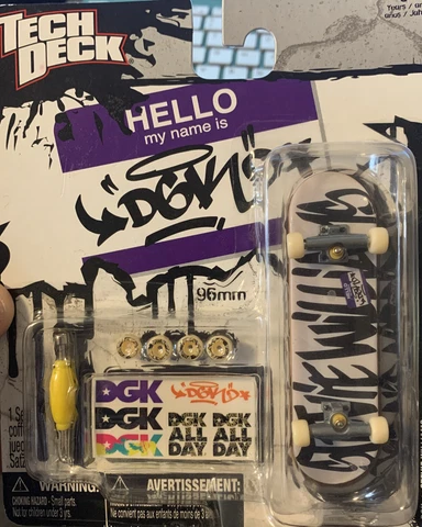 Tech Deck Stevie Williams DGK Hello My Name Is Tool, Stickers, Wheels and Deck Cover