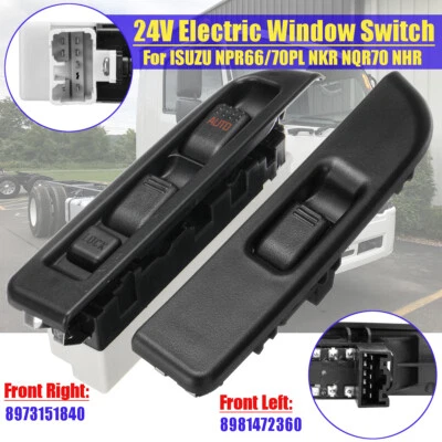 Par de interruptores de ventana eléctricos delanteros izquierdo+derecho para ISUZU NPR66/70PL NKR NQR70 NHR Foto 1 de 4