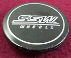 SSW Wheels Black w/ Script Custom Wheel Center Cap # CAP-018 (1)