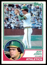 1983 .Topps Jeff Jones . Oakland Athletics #259