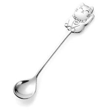 Dessert Spoon Food Grade Thicken Smooth Surface Lucky Cat Dessert Spoon Long