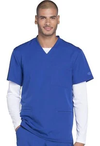 Dickies Dynamix Men Scrubs Top V-Neck Plus Size DK640, Size: 3XL, Galaxy Blue - Picture 1 of 8