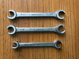 S-K Flare Nut / Line Wrench F-2022, 5/8" x 11/16" or F-1618 1/2" x 9/16" USA - Picture 1 of 25
