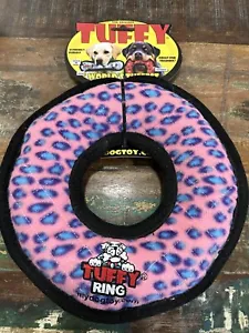 Tuffy Ultimate Ring Pink Leopard Dog Toy New - Picture 1 of 2