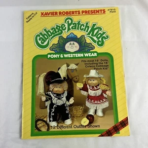 Cabbage Patch Kids Pony And Western Wear Sewing Pattern Book Xavier Roberts 7810 - Picture 1 of 8
