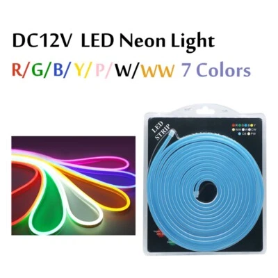 12V LED Neon Light SMD 2835 120Leds/M 5M 6X12mm Flexible Lighting Waterproof - Image 1 of 4