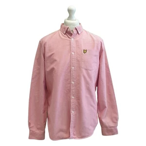 Lyle & Scott Cotton Shirt Pale Pink Long Sleeve XL eu 56 Men's - Picture 1 of 6