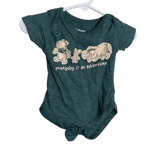 Disney Baby Winnie Puuh Einteiler Shirt Babys 3/6M grün Pooh Eeyore Ferkel - Bild 1 von 8
